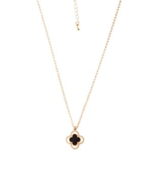 Clover Necklace With Onyx (Demo)